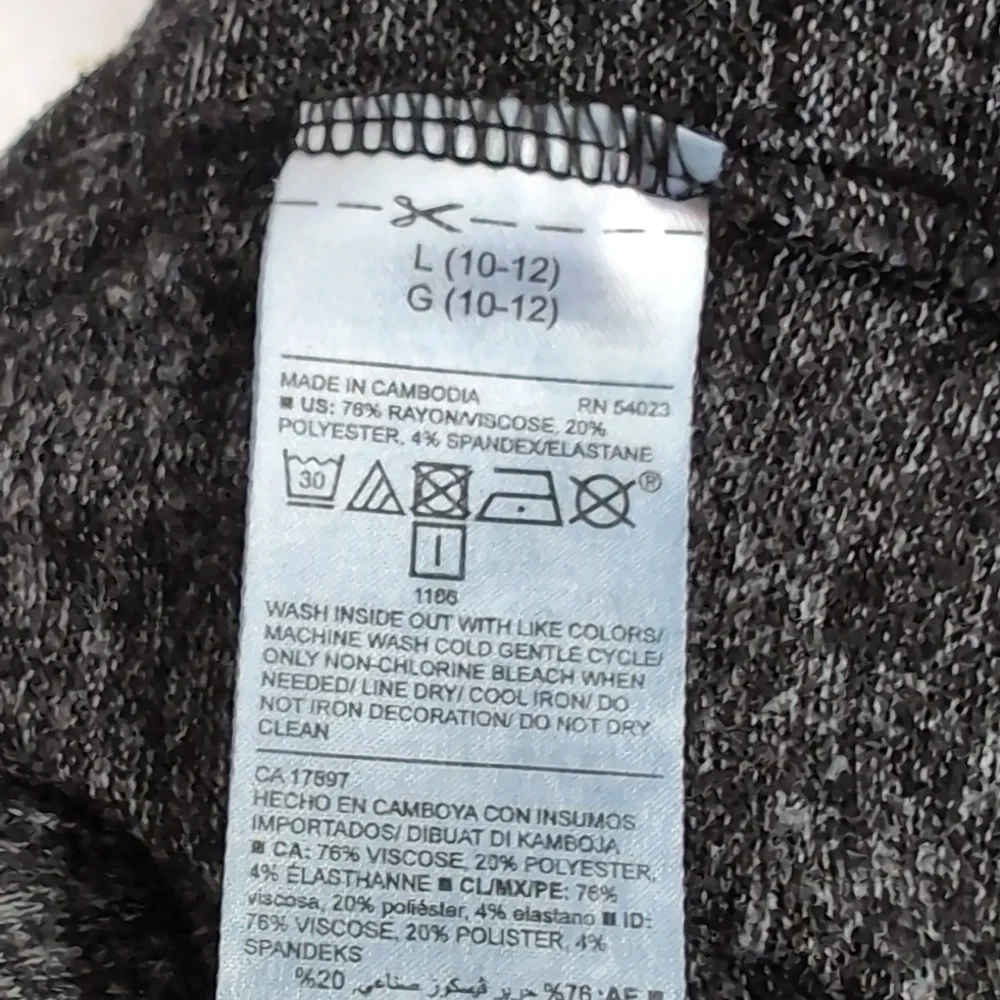 Old Navy Girl's Charcoal Grey Jogger Style Sweatpants Size Large